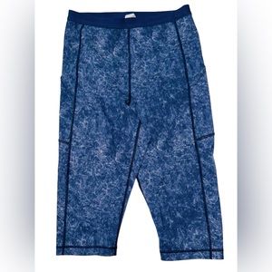 Lululemon Blue Diamond Dye Compression Longline Biker Shorts Size 12